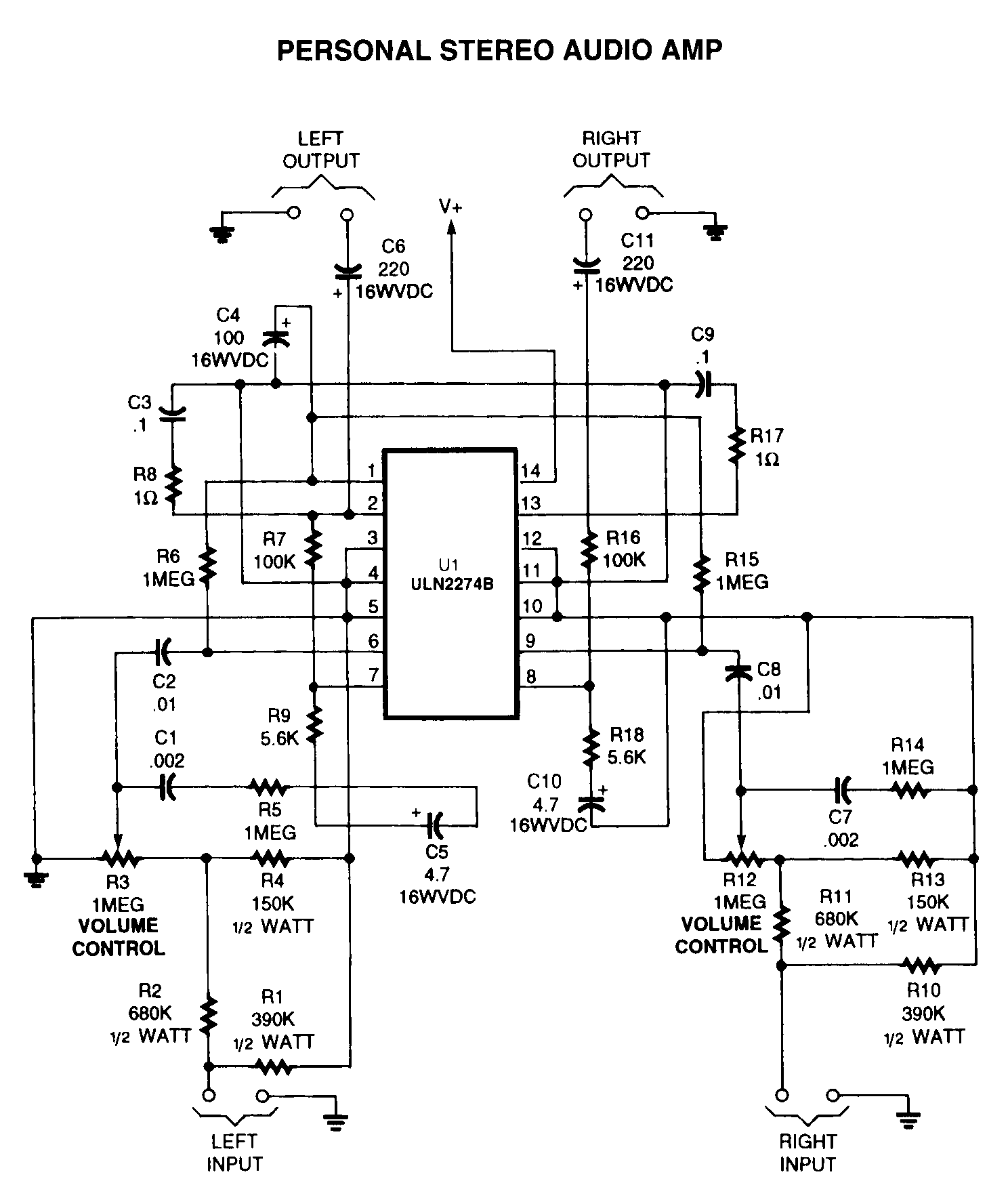 audio amp schematic